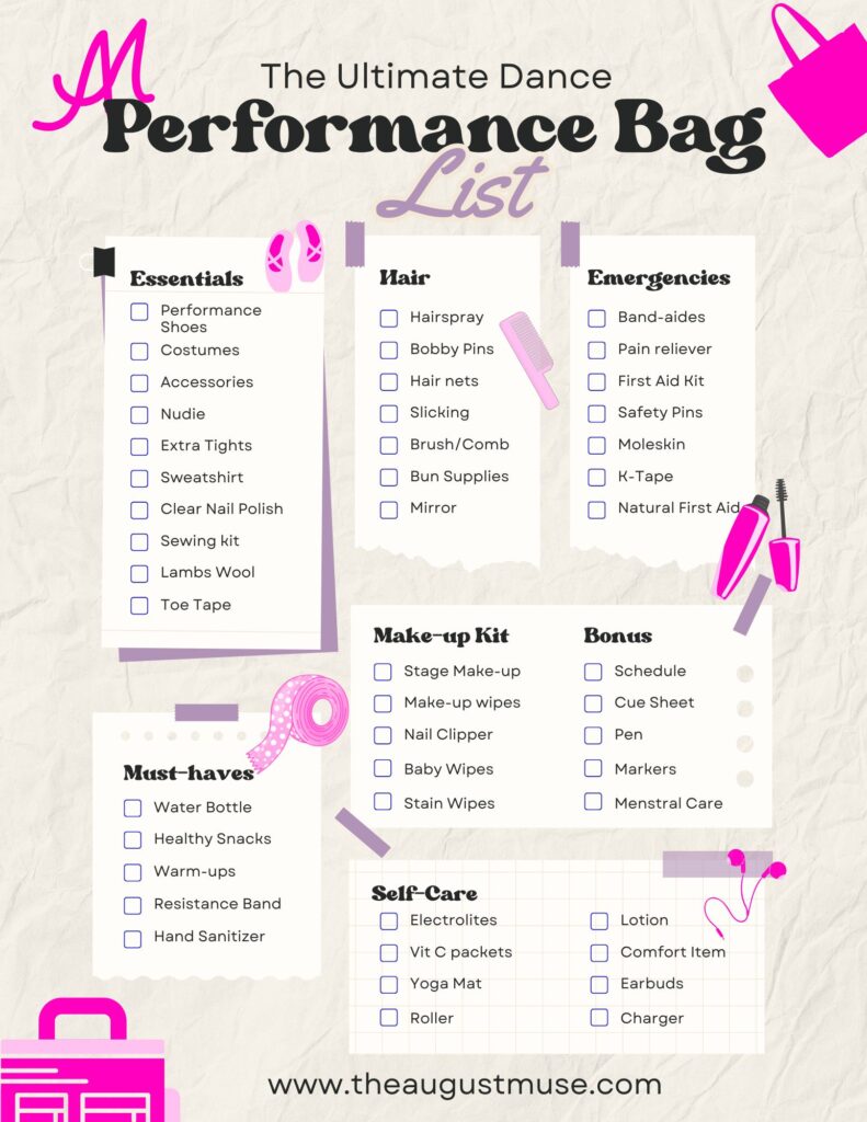 Ultimate Dance Bag List