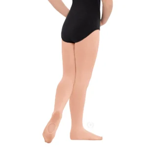 child no run tights for kids Eurotard 210c EuroSkins and blck leotard