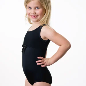empire mesh tank leotard - Suffolk 2282C black child leotard with satin bow