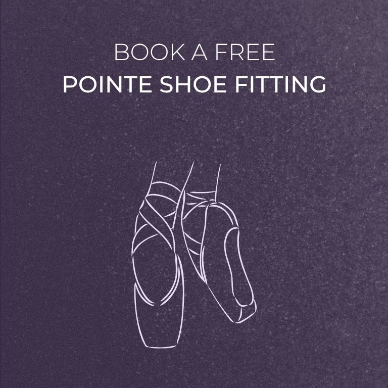 Book a Free Pointe Shoe Fitting from an August Muse Professional Fitter.