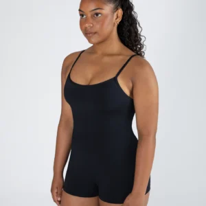 dance unitard for women - Energetiks Perry Hot Short Unitard AU04 with shelf bra in black