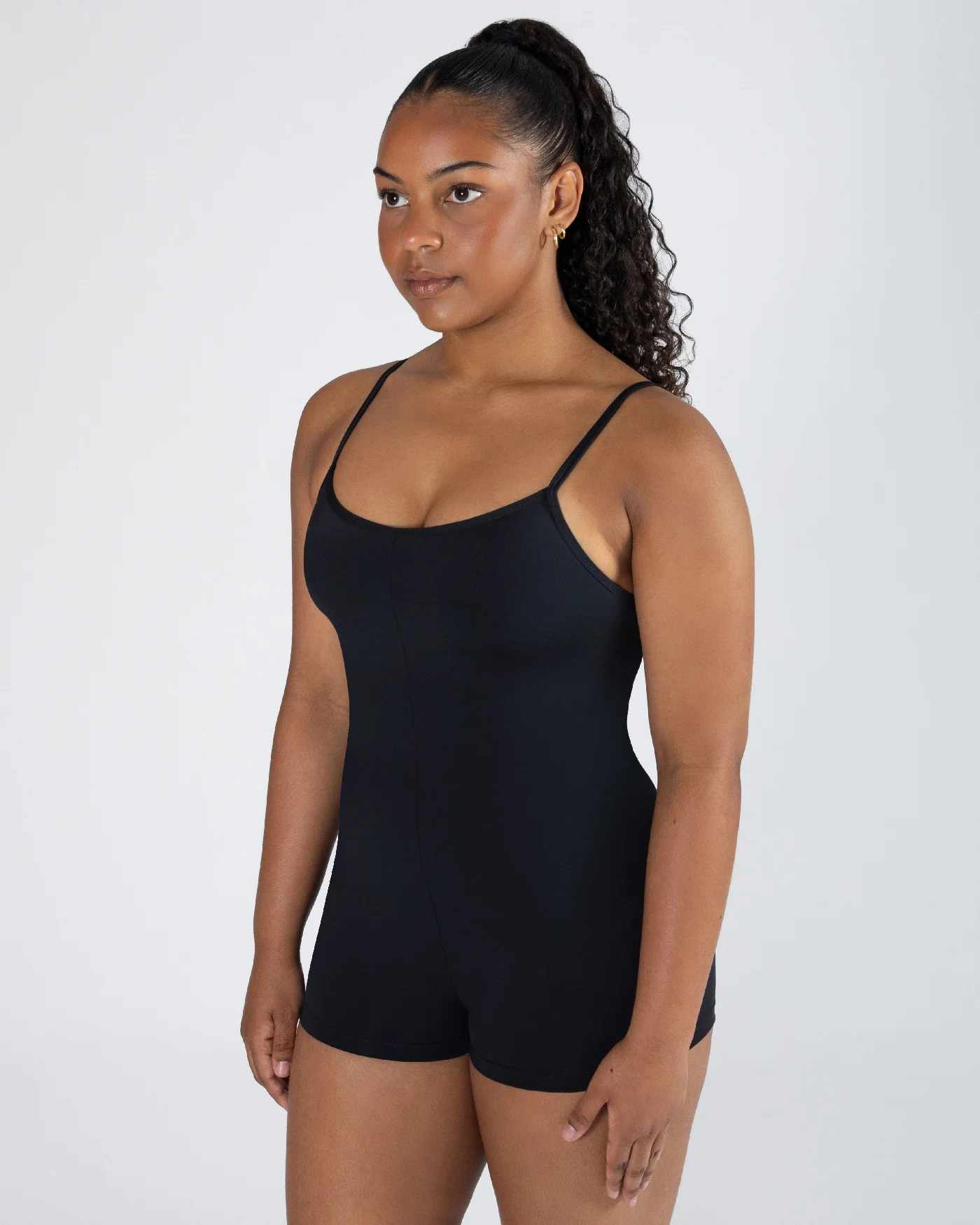 dance unitard for women - Energetiks Perry Hot Short Unitard AU04 with shelf bra in black