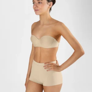 underwire dance bra - Energetiks Costume Bra BRA01 with clear straps in beige