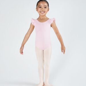 Emory frill sleeves leotard in pink