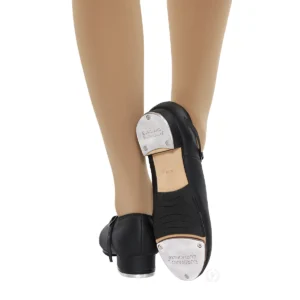 Leather Women's Buckle Tap Shoe in black