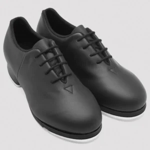 lace up tap shoes for women - Bloch Sync Oxford leather tap shoe (S0321L) in black